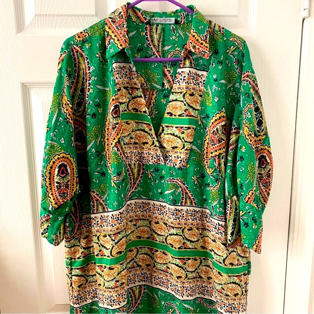 Casual Summer Dress 46” Long Size XL Zara
